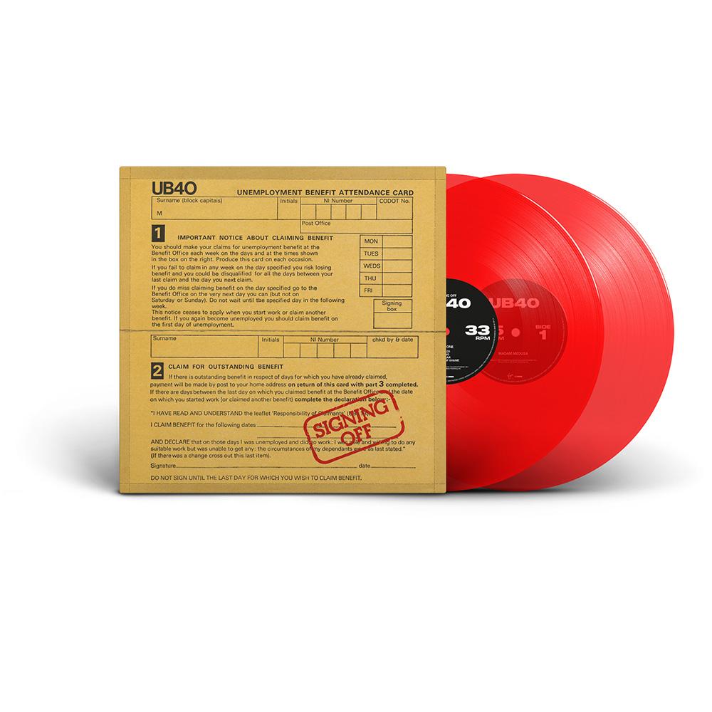 UB40's Limited Edition Translucent Red Vinyl Album - Signing Off