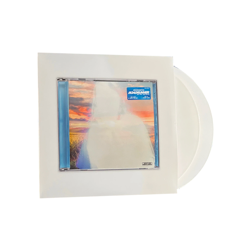 Limited Edition White Vinyl LP of Roadrunner: New Light, New Machine by Hip Hop Boy Band Brockhampton