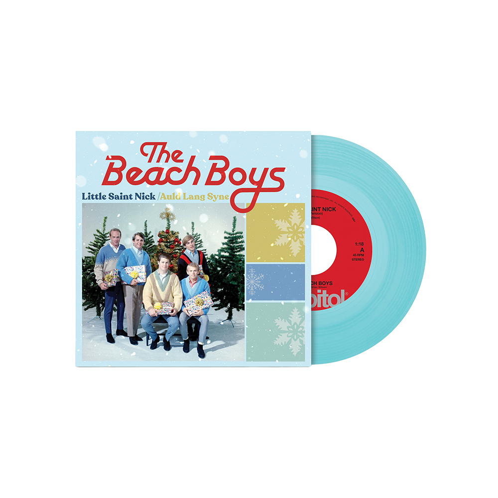 Limited Edition Ice Blue 7-Inch Vinyl Record of The Beach Boys' 'Little Saint Nick'