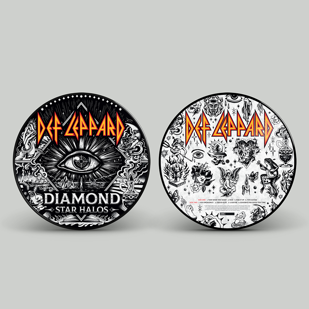 Limited Edition Picture Disc of Diamond Star Halos Album by Def Leppard