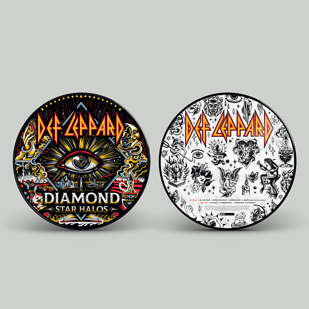 Limited Edition Picture Disc of Diamond Star Halos Album by Def Leppard