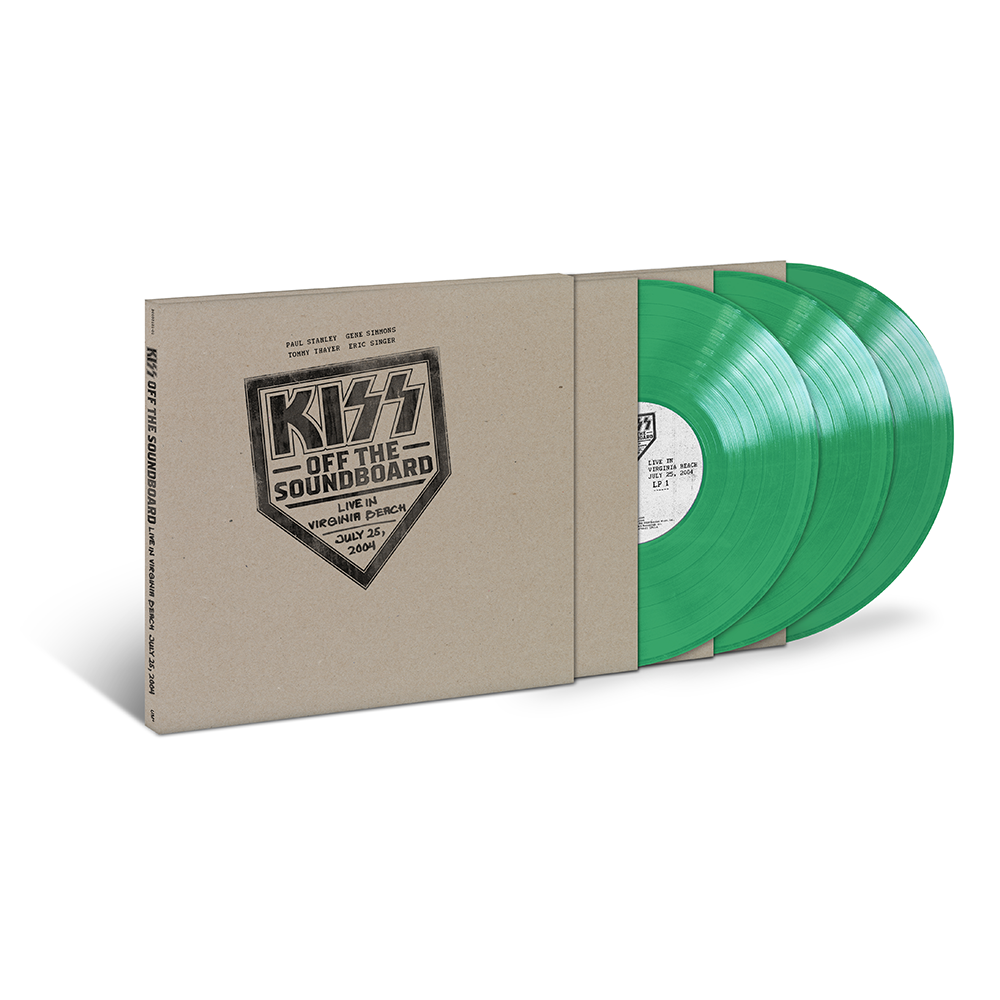 KISS Live Concert Recording - Off The Soundboard: Live Performance In Virginia Beach, Green Vinyl Limited Edition