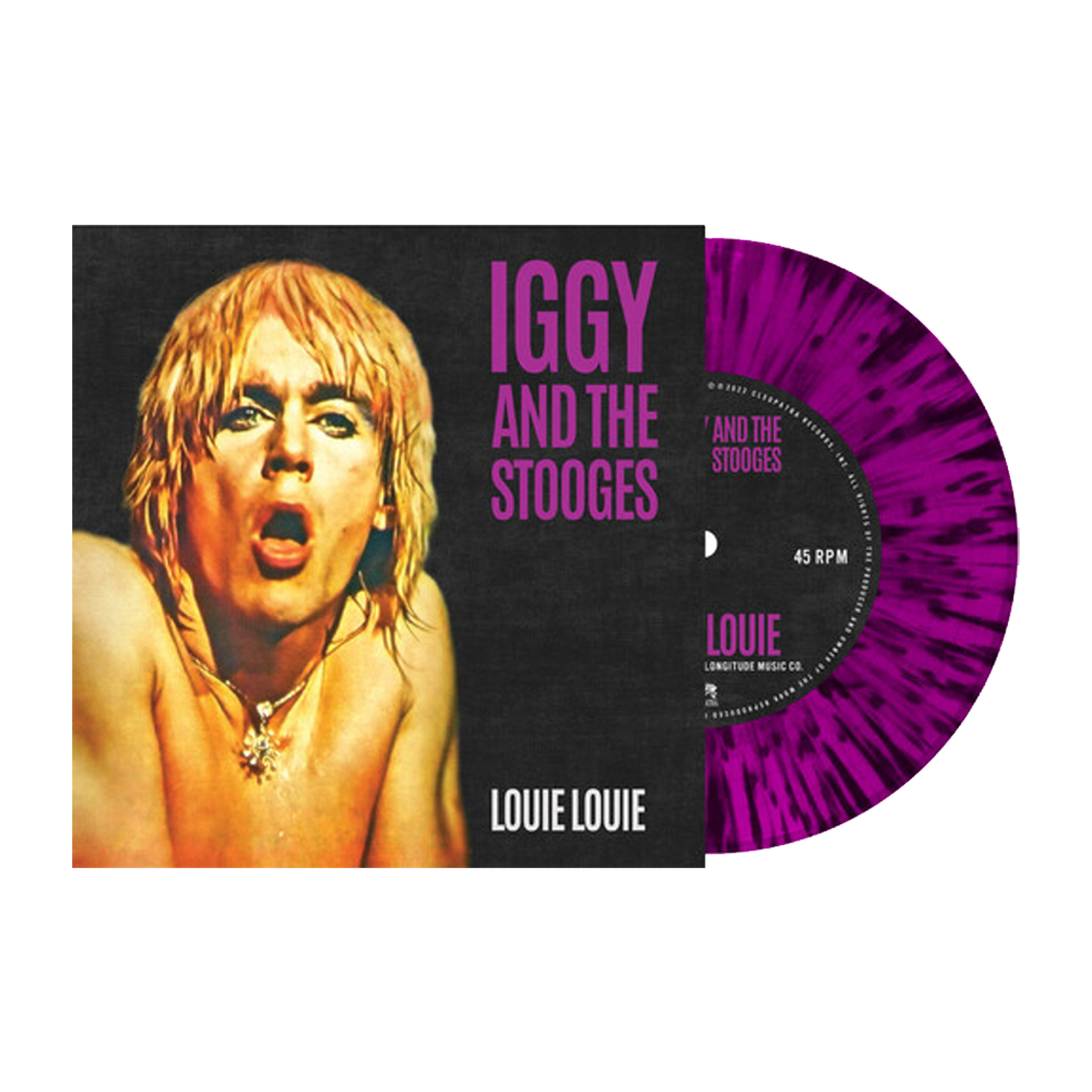 Limited Edition Purple and Black Splatter 7-Inch Vinyl Record - Louie Louie by Iggy Pop